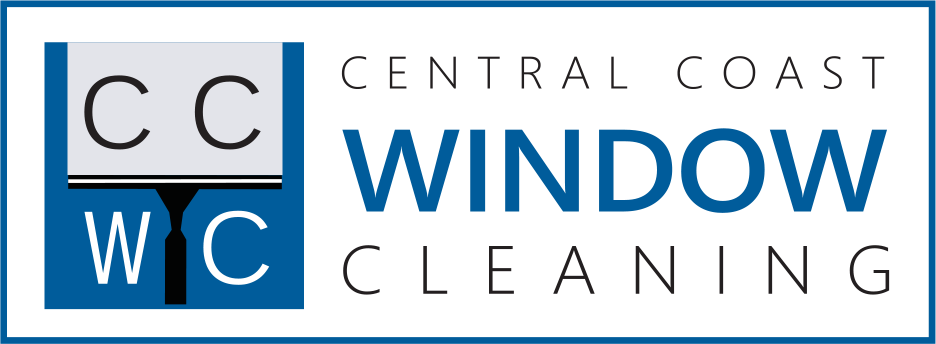 A black and blue logo for central window cleaning.